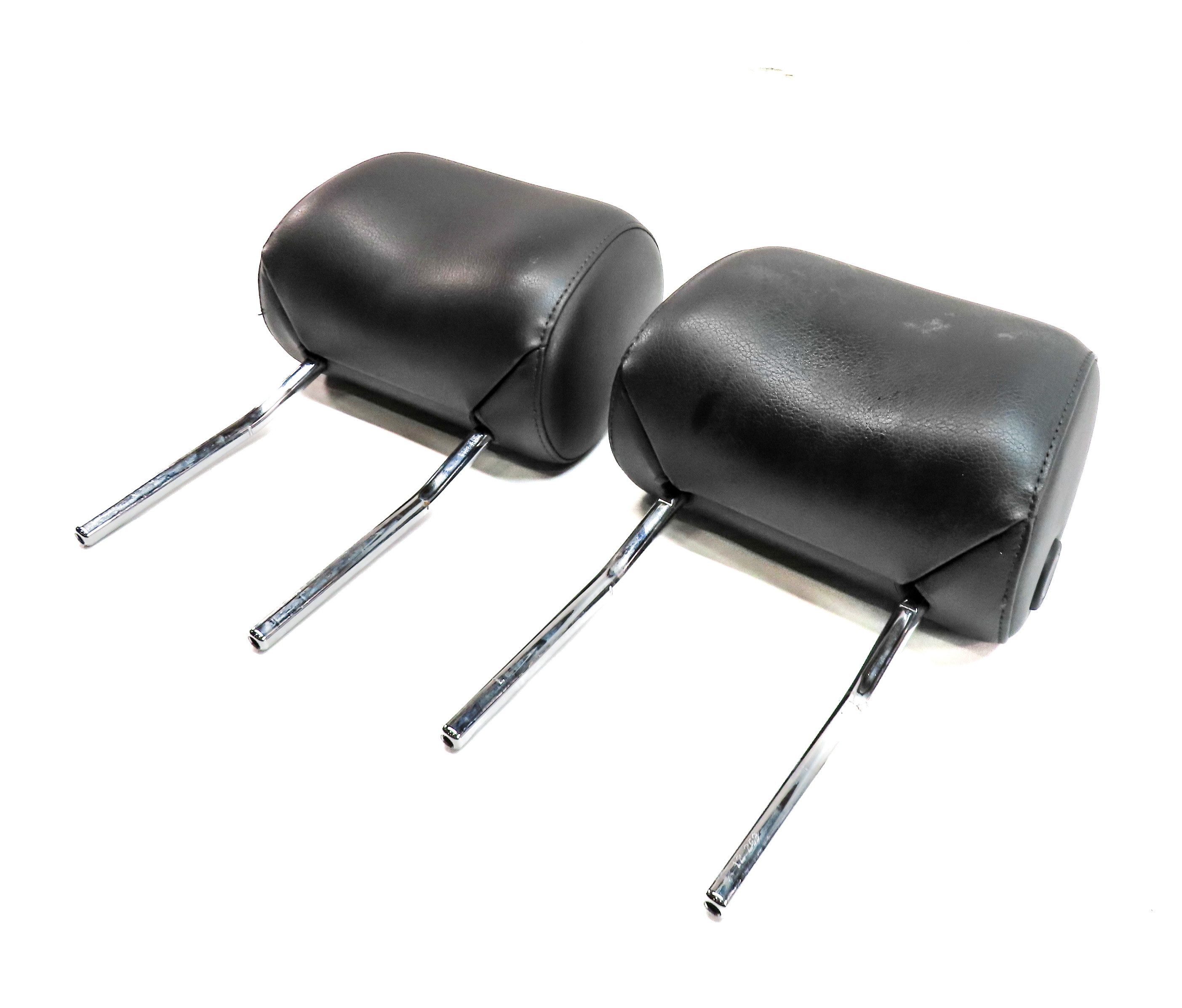 08-15 AUDI A3 A6 Q7 S6 (8P C7 4L) FRONT LEFT & RIGHT SEAT HEADREST SET-2 (Black) — exact item pictured